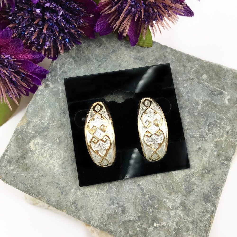 Gold & Silver Earrings - Picture 1 of 3